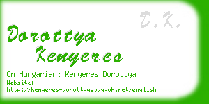 dorottya kenyeres business card